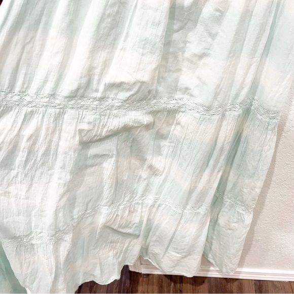 Aerie Maxi Dress Women's XXL Blue White Spaced Dyed Rope Tie Beach Cottagecore - Picture 3 of 9